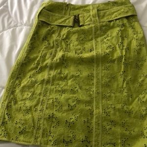 Lime green skirt w belt
